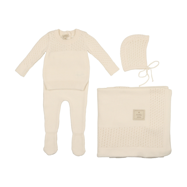 Precious Purl Knit Ensemble Layette Set - 738019488488
