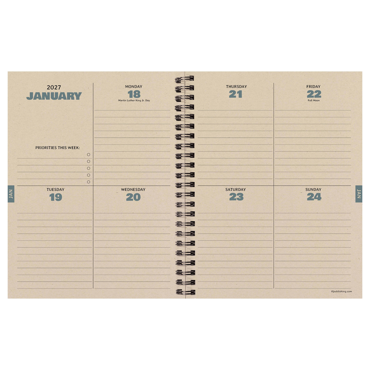 July 2026 - June 2027 Green Forest Weekly Monthly Planner - 619344386772