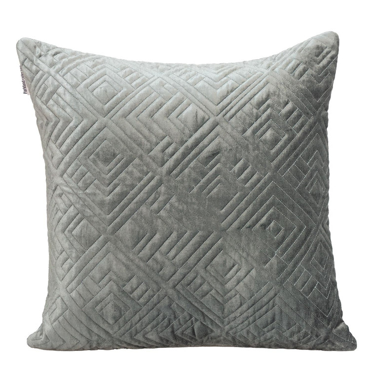 Homeroots Home Decor Quilted Charcoal Decorative Throw Pillow, 20 x 20 x 4 Inches