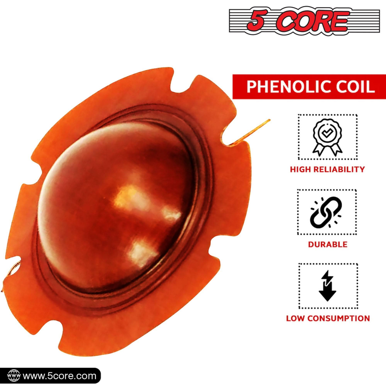 2 Inch Diaphragm Replacement 50 Pack Phenolic Voice Coil 51mm + Kapton Former Diameter Horn - 810144135366