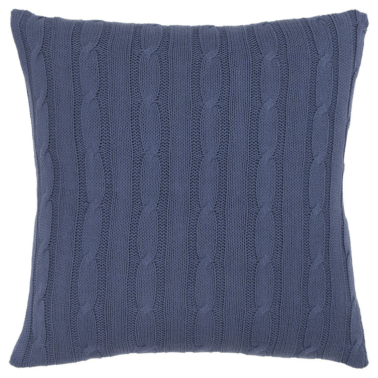 Blue Knit Sweater Stripe Down Throw Pillow - 808230114340