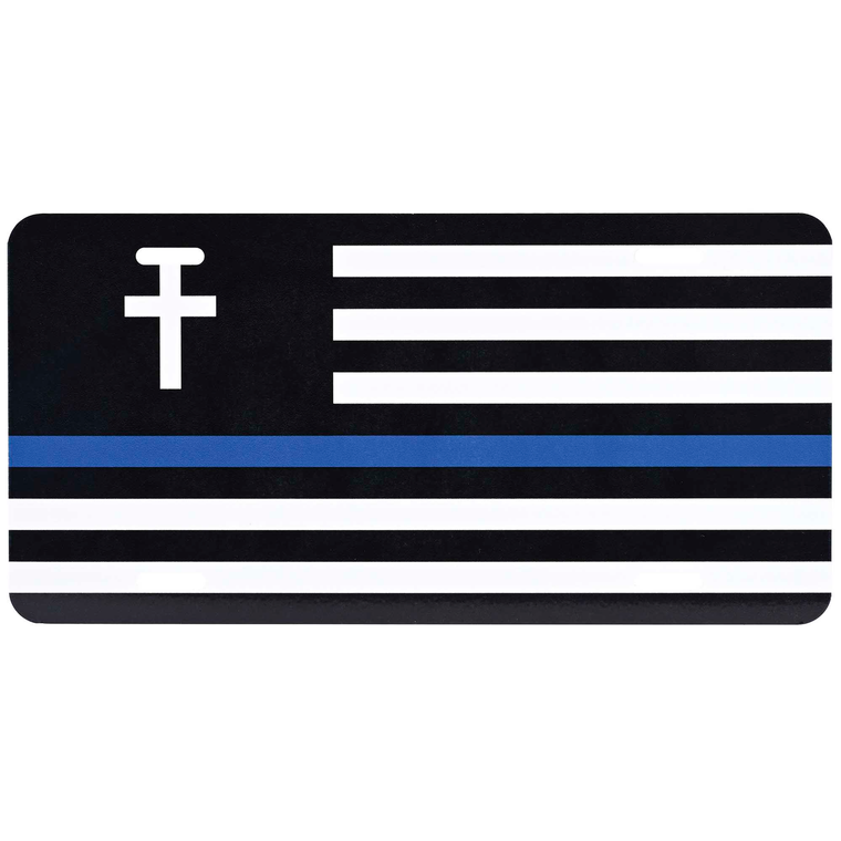 License Plate Police Be Strong Metal - 603799560566