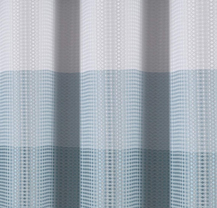72" White And Blue Striped Shower Curtain - 880024815459