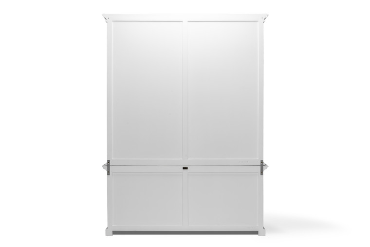 65" White Solid Wood Frame Dining Hutch With Fourteen Shelves - 608219115814