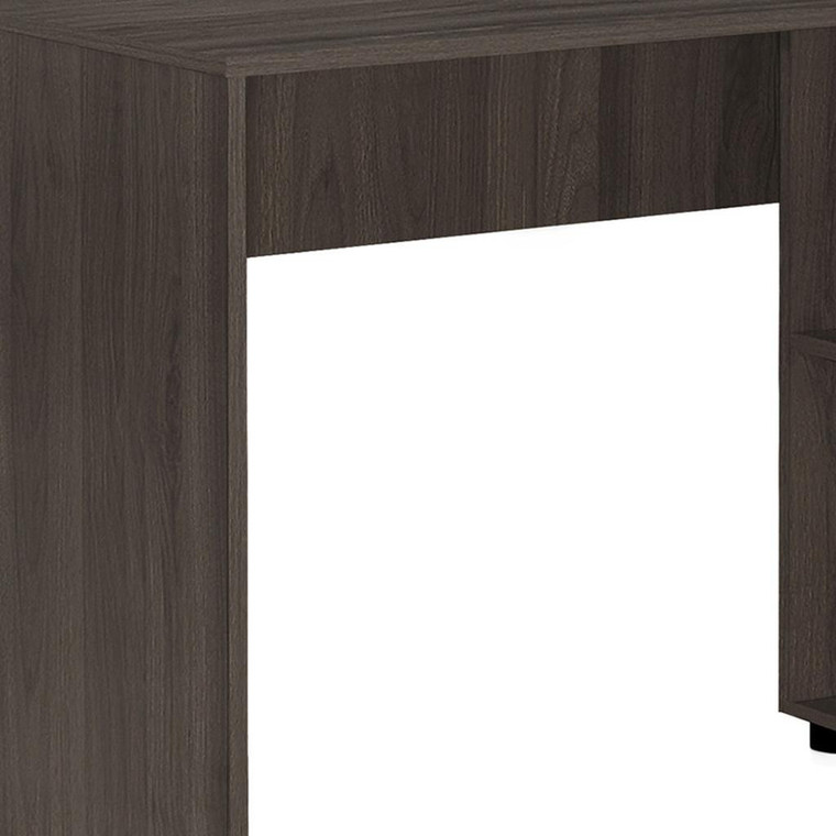 46" Brown Wood L Shape Computer Desk - 608219017637