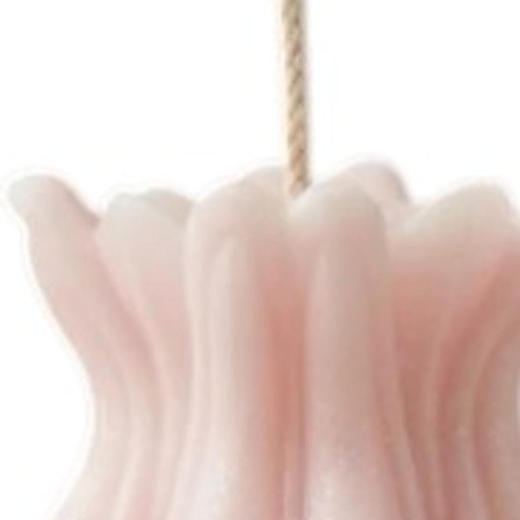 5" Pink Rose Petals Scented Dimensional Flower Candle - 880024676340