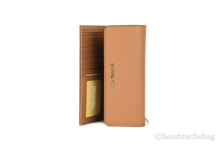 Michael Kors Jet Set Solid Luggage Trifold Wallet - 191935546289
