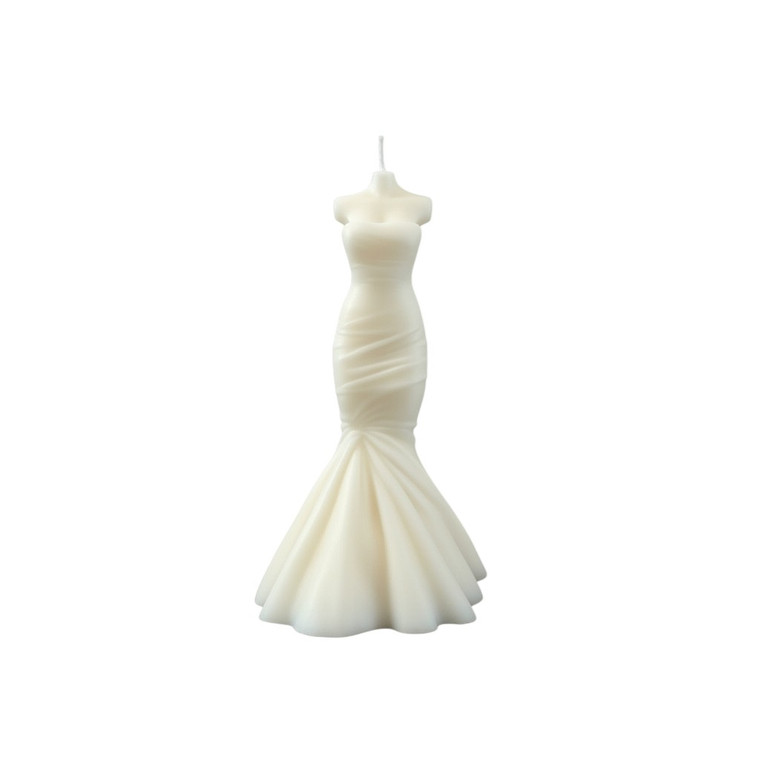 4" Ivory Sandalwood Scented Dimensional Form Candle - 880016730531
