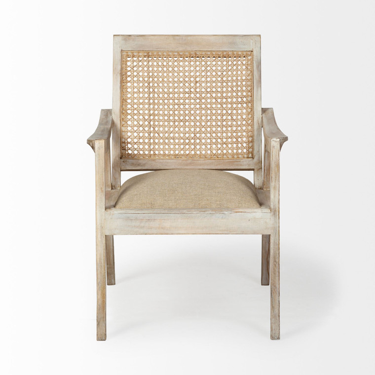 Wooden Chair With Cane Mesh Backrest - 808230022126