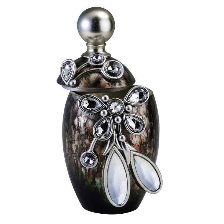 Resin Floral Scroll Jewelry Box With Gemstones and Crystals - 880016841022