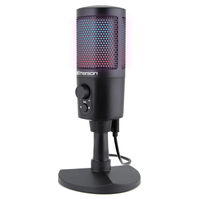 Emerson USB Gaming & Streaming Microphone with RGB Lighting - 840005018538