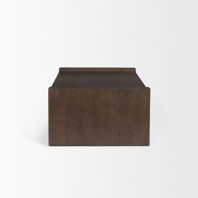 48" Dark Brown Solid Wood Sled Coffee Table - 880016820072