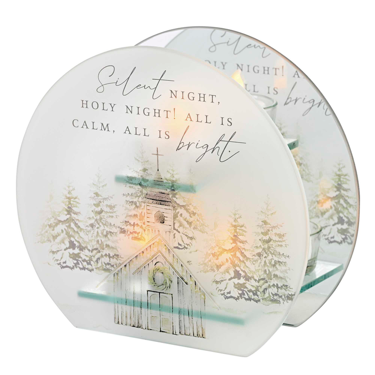 Tealight Holder Church Silent Night - 603799614436