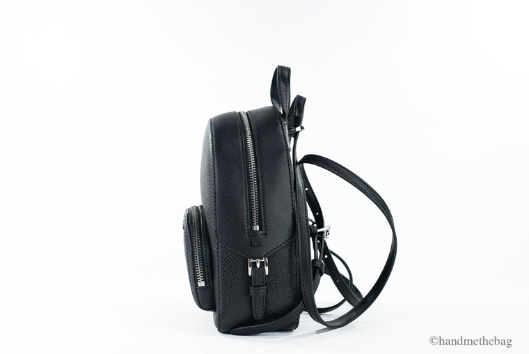 Michael Kors Jaycee Mini XS Black PVC Pocket Backpack - 196163309095