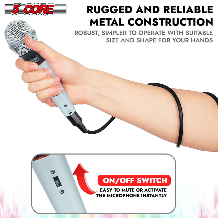 XLR Microphone Dynamic Mic Karaoke Singing Studio Mics Handheld Microfono - 810047165279