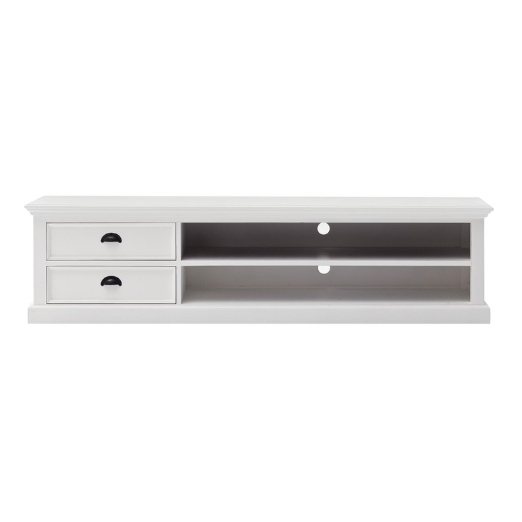 71" Classic White Entertainment Unit with Two Drawers - 808230003934