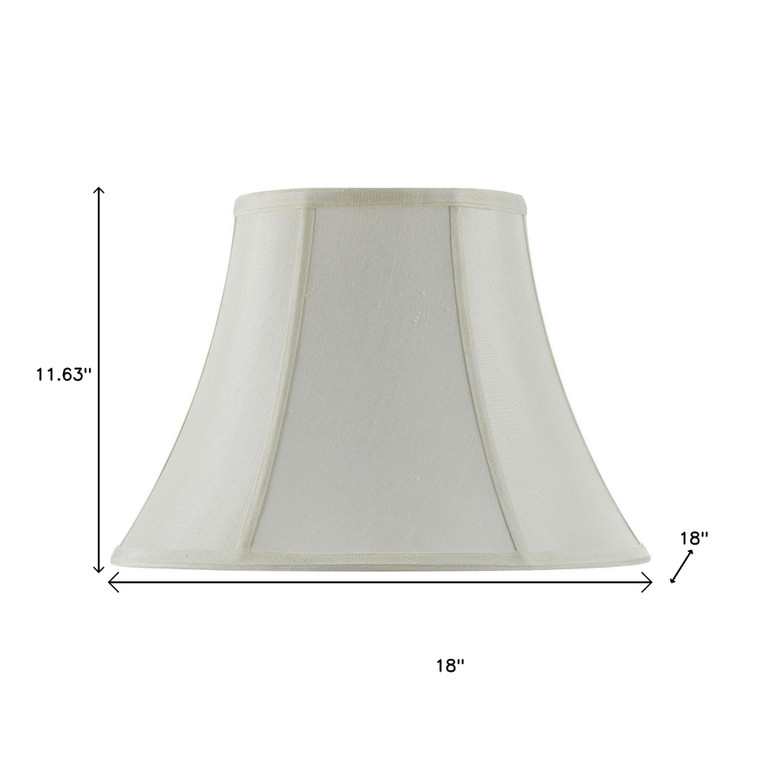 Eggshell Linen Piped Bell Lamp Shade - 880016830354