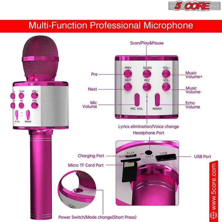 Wireless Karaoke Microphone Bluetooth Mic Portable Handheld Microfonos Inalambricos  - 810099498356