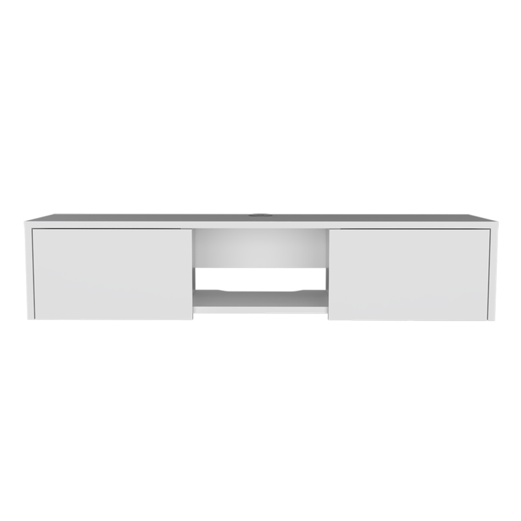 49" White Floating Mount TV Stand - 608219275860
