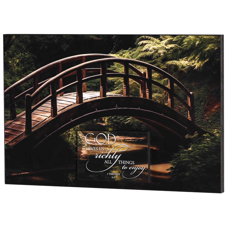 Wall Plaque Nature God Gives Richly - 603799706131