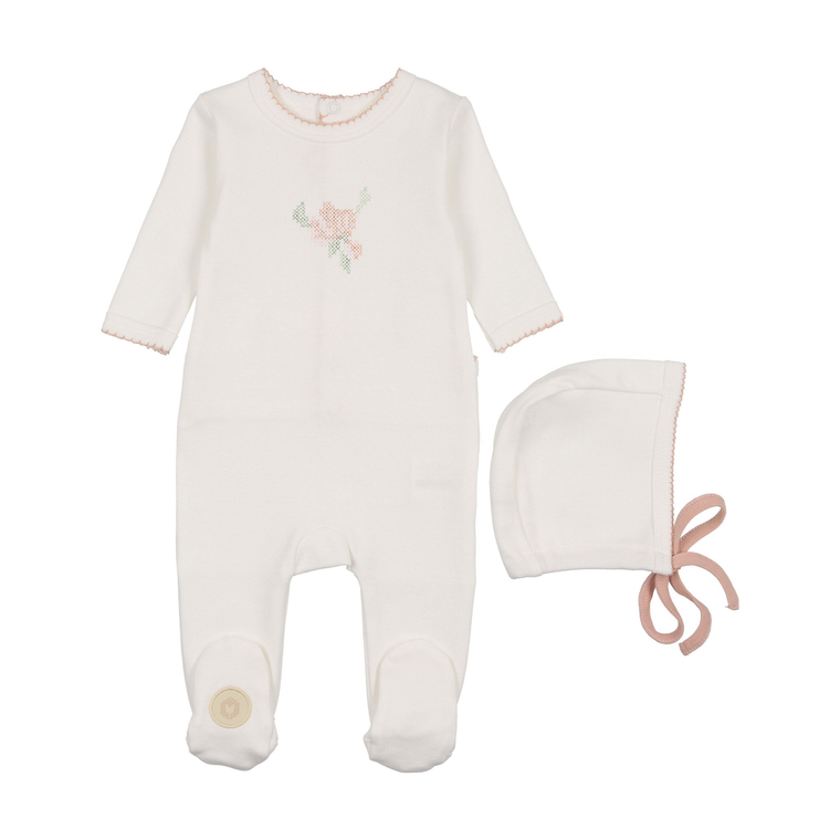 Heirloom Blossom Footie & Hat Set - 735525892211