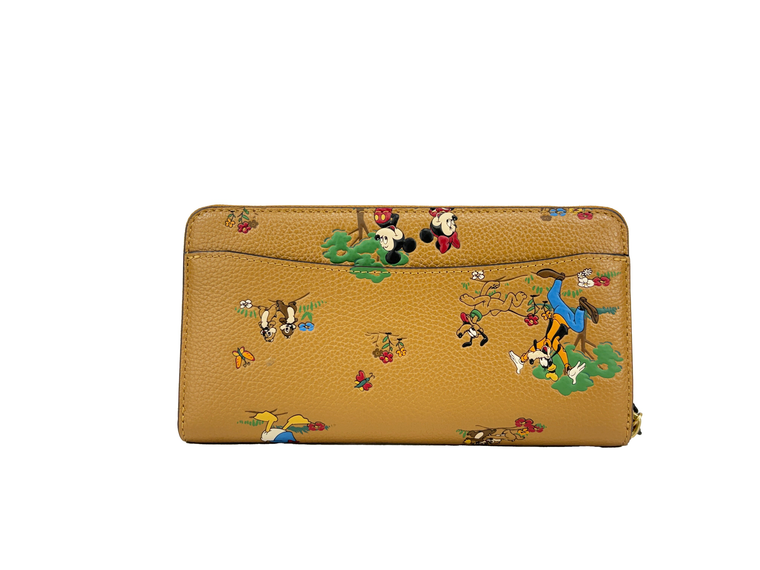 Coach X Disney Mickey and Friends Leather Accordion Zip Wallet - 196395673469