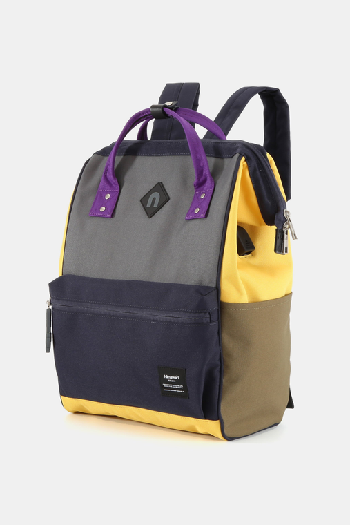 Himawari Contrast Waterproof Backpack Bag with External USB Port - 700279142835