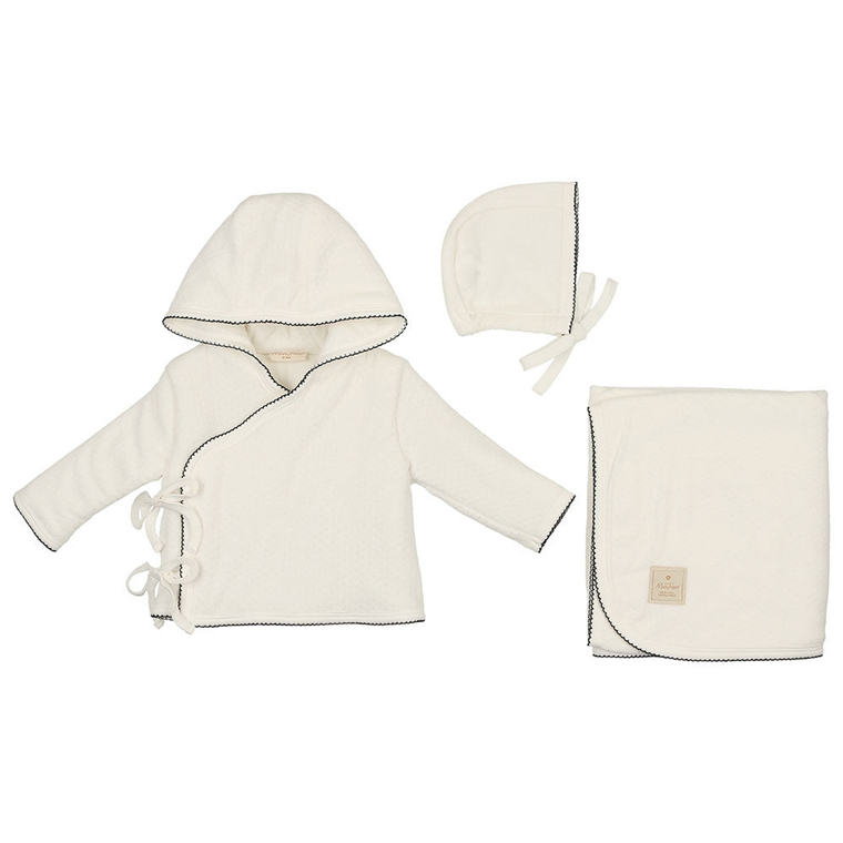 Scallop Wrap Jacket Layette Set - 738019504409