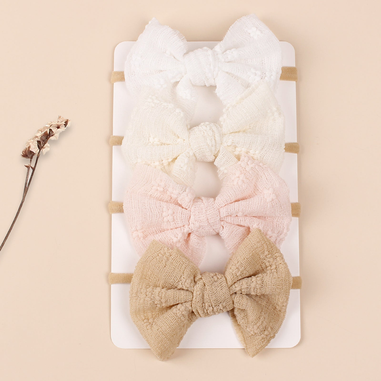 Baby Simple Style Bow Tie Hair Tape For Children - 716252314276