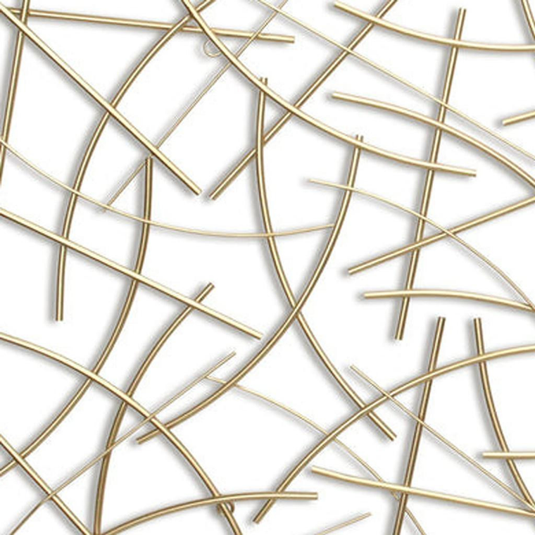 Abstract Lines Metal Hanging Dimensional Sculpture - 880016696141