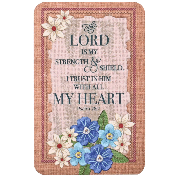 Pocketcard Floral The Lord My Strength