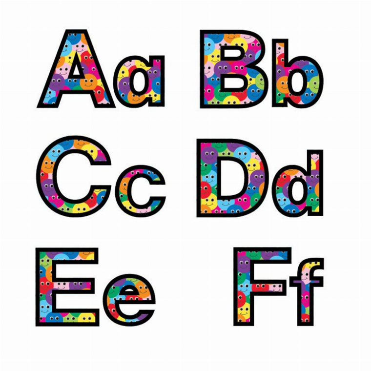 Smiley Faces Punch-Out Letters - 081187100103
