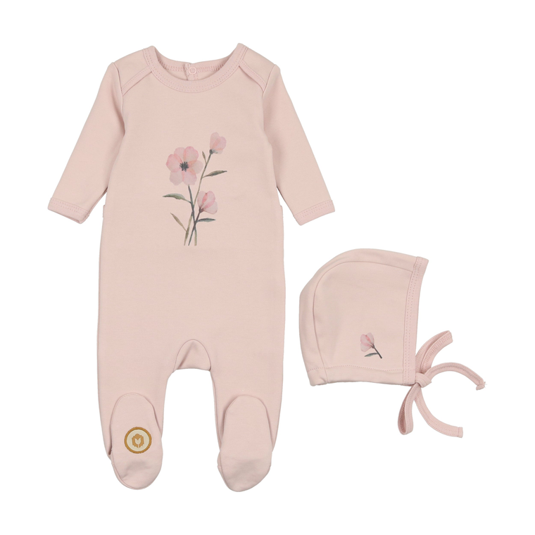 Whimsical Blooms Footie & Hat Set - 738019498265