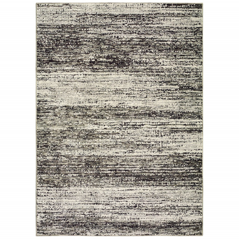 Homeroots Home Decor Ash and Slate Abstract Area Rug, Ash and Slate, 8'x10'