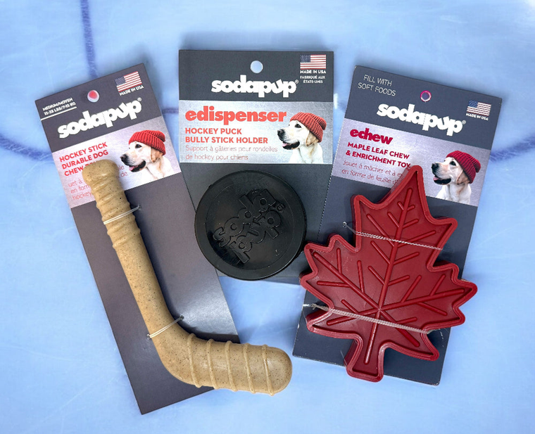 Hockey Stick Nylon Dog Chew Toy - Ultra-Durable for Aggressive Chewers - 810216027551
