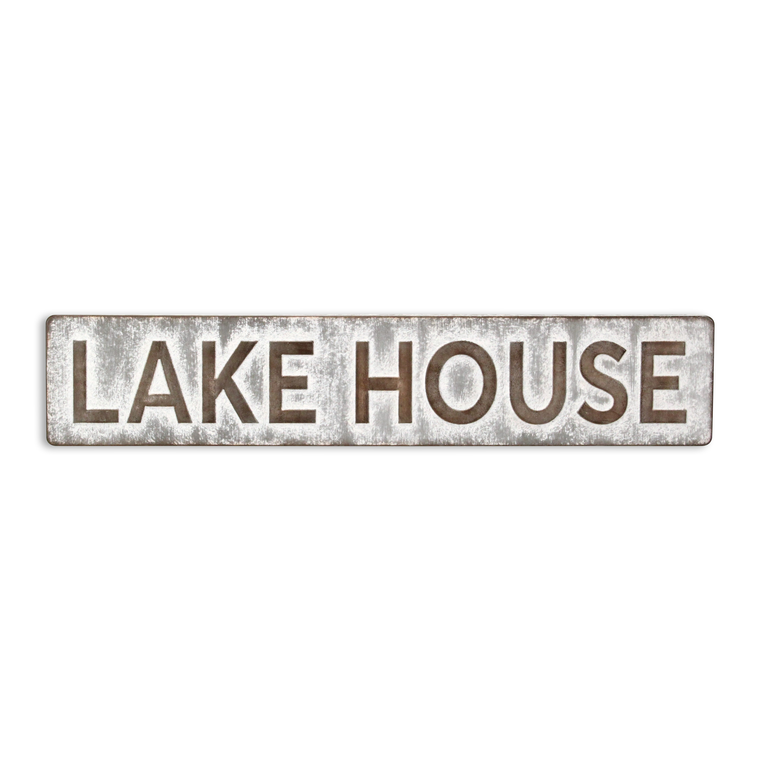 Lake House Galvanized Metal Wall Decor - 880016712605