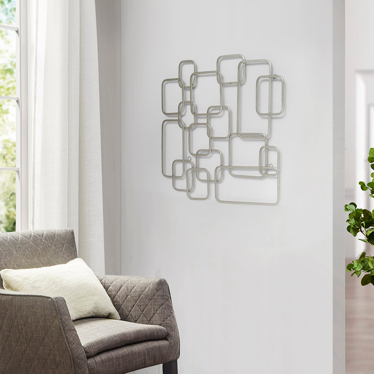 Geometric Metal Abstract Hanging Dimensional Sculpture - 880016438819