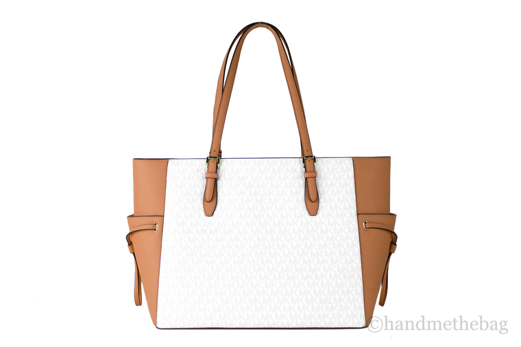 Michael Kors Gilly Vanilla PVC Travel Drawstring Tote - 194900286234