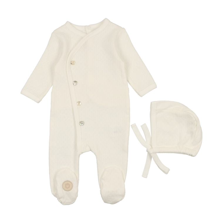 Posh Pointelle Footie & Hat Set - 738019485401