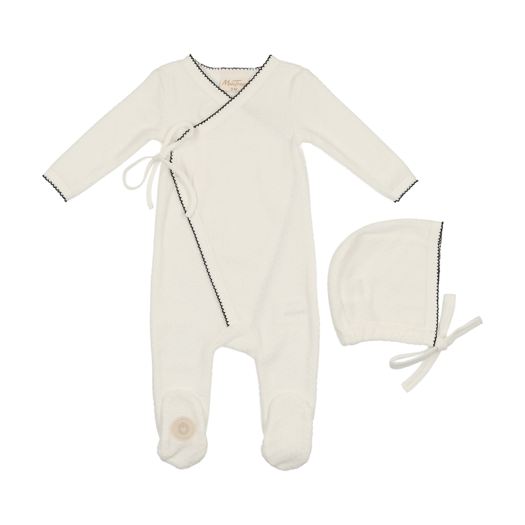 Scallop Wrap Footie & Hat Set - 738019504058