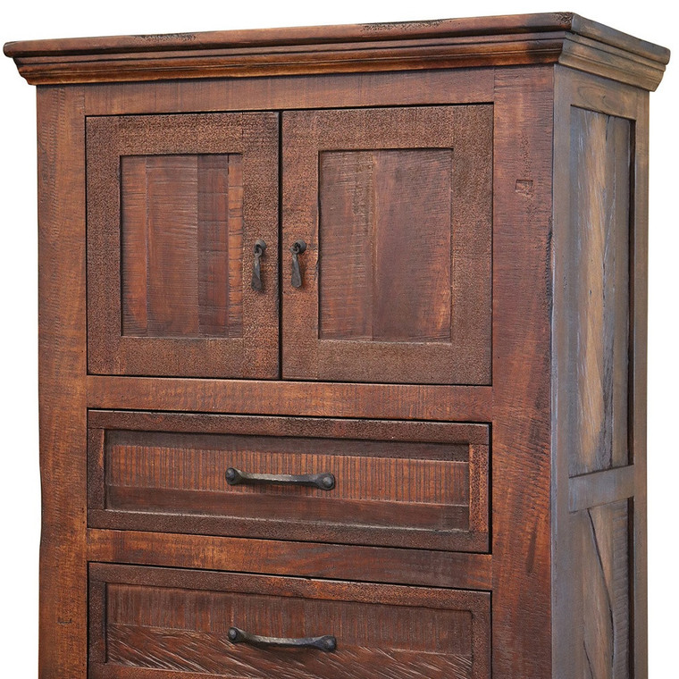 37" Brown Solid Wood Three Drawer Chest - 606114744382