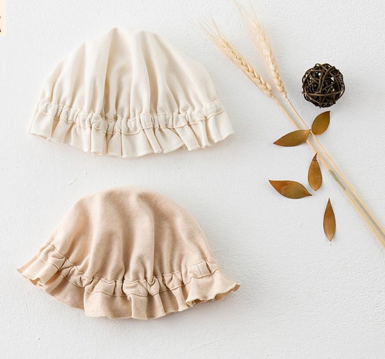 Baby Solid Color Ruffle Design Hats In All Season - 716252329874