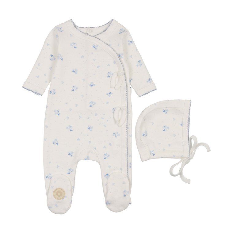Scattered Blossoms Footie & Hat Set - 735525890866