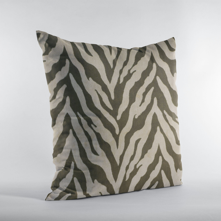 Plutus Tribal Zebra Zebra Print Velvet Luxury Throw Pillow - 606638385542