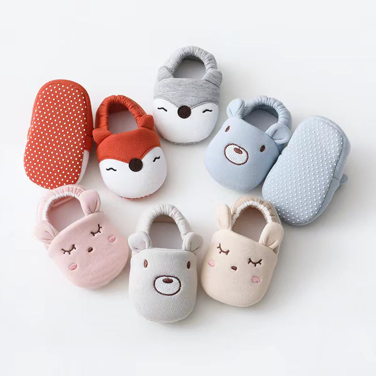 Baby Cartoon Animal Embroide Graphic Cotton Filling Design Warm Toddle Shoes - 643491109113