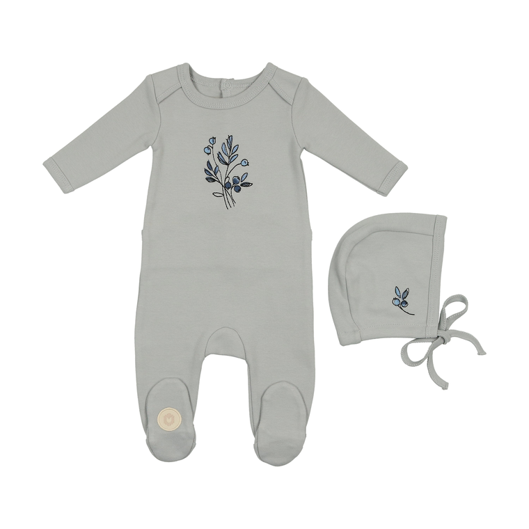 Flower Sketch Footie & Hat Set - 738019501408