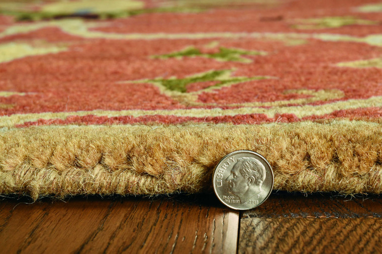 8'x11' Sienna Orange Hand Tufted Traditional Floral Indoor Area Rug - 4512822919607