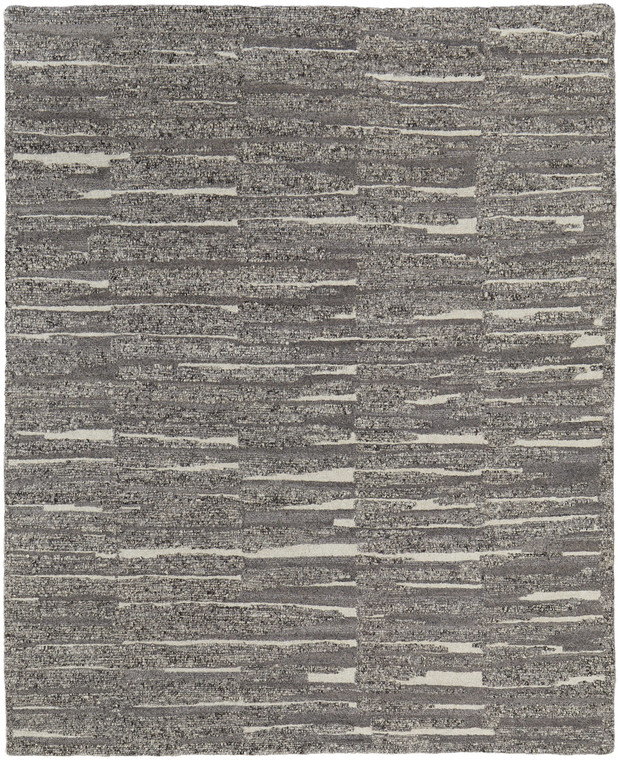 12' X 15' Gray Ivory and Taupe Abstract Hand Woven Area Rug