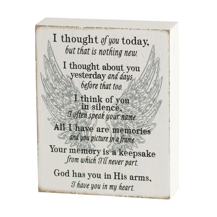 Tabletop Plaque I Thought Of You 3x4