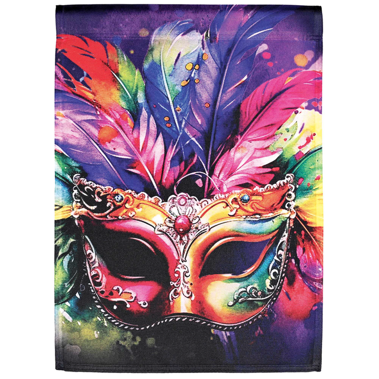 Flag Mardi Gras Mask 13x18